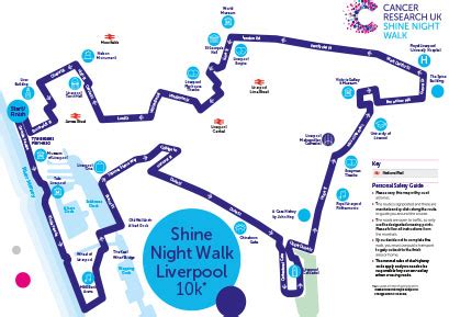Shine Night Walk Liverpool 10k 2023 .